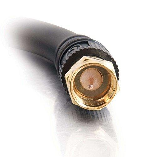 C2G 29134 Value Series F-Type RG6 Coaxial Video Cable, Black (25 Feet, 7.62 Meters)