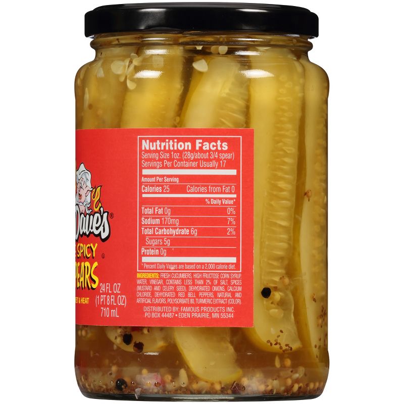 Famous Dave's Signature Spicy Pickle Spears - 24oz