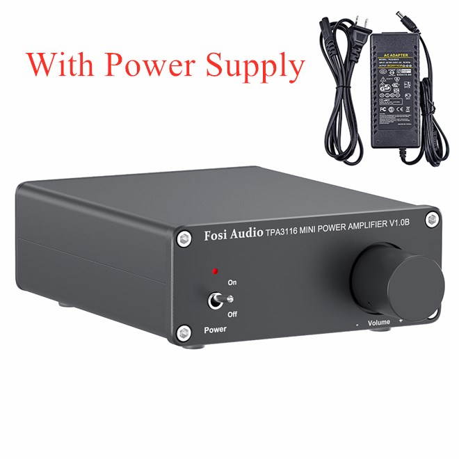 2 Channel Stereo Audio Class D Amplifier Mini Hi-Fi Professional Digital Amp for Home Speakers 50W x 2 - V1.0B