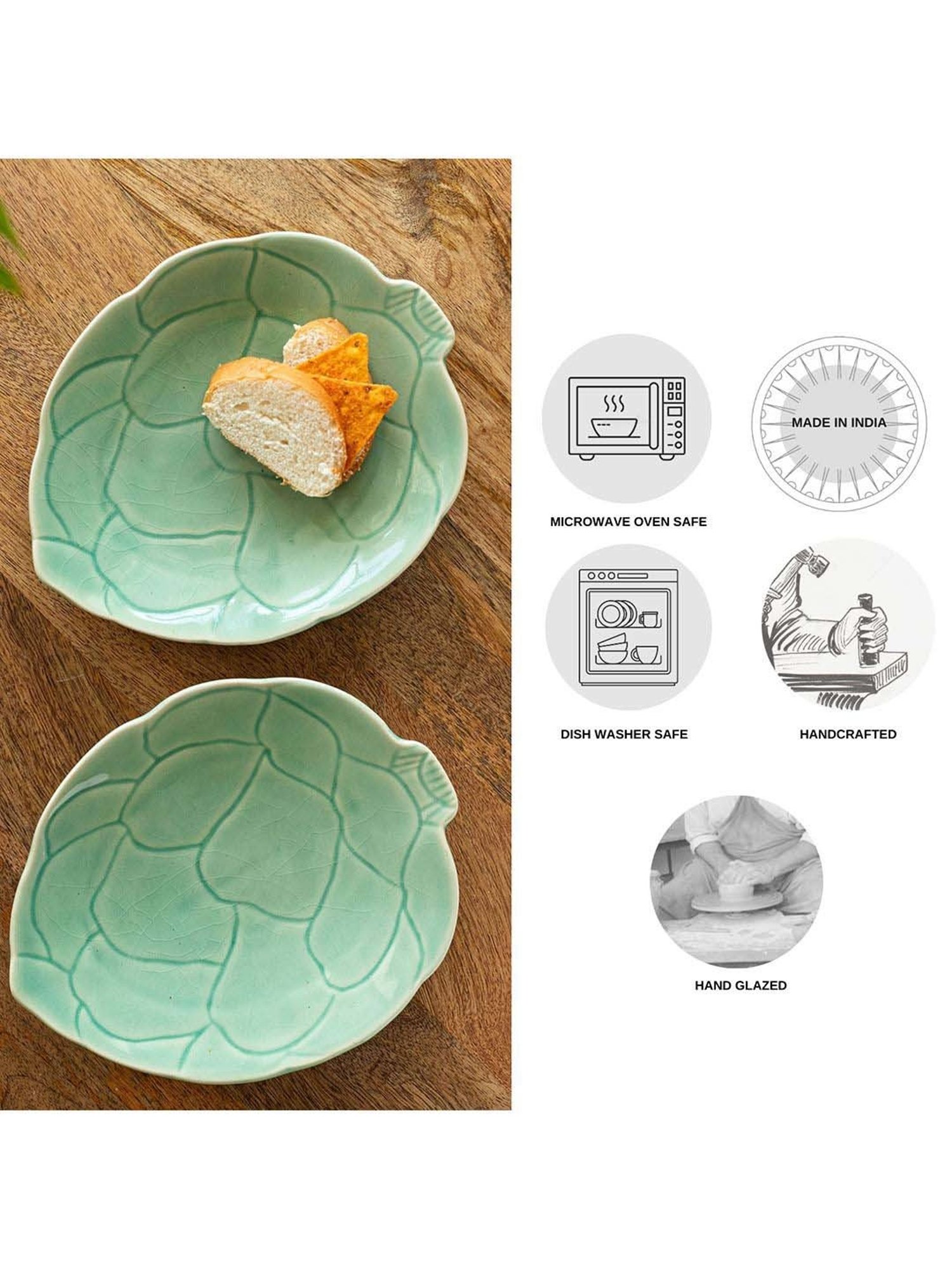 Mikasa Serenity Black Ceramic 20 cm Side Plate