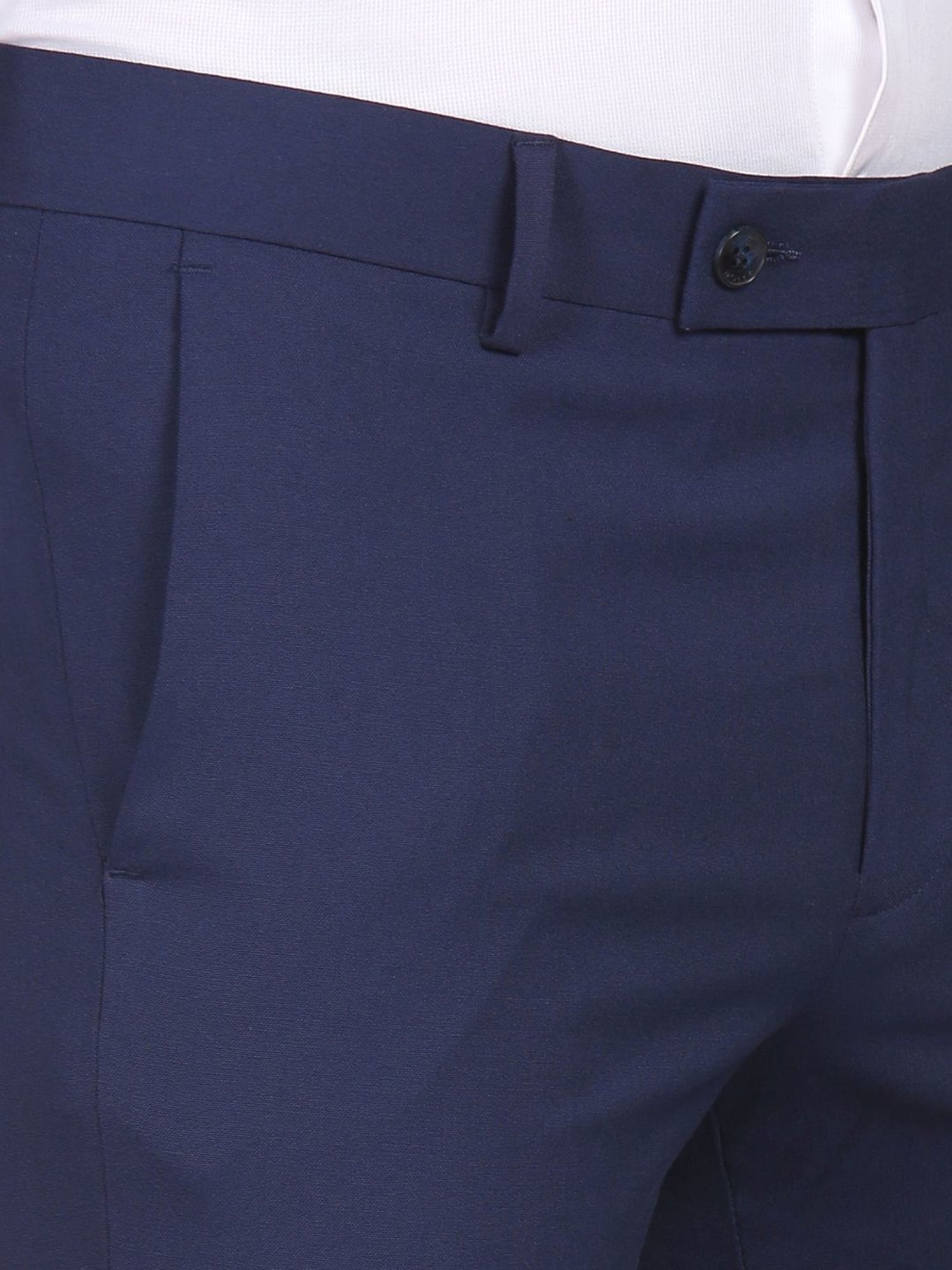 Arrow Blue Regular Fit Trousers