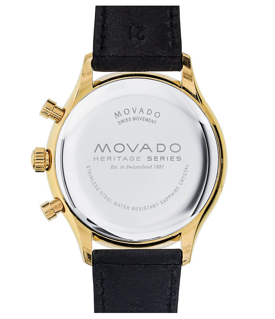 Movado Men's Heritage Series Calendoplan Chronograph Strap Watch