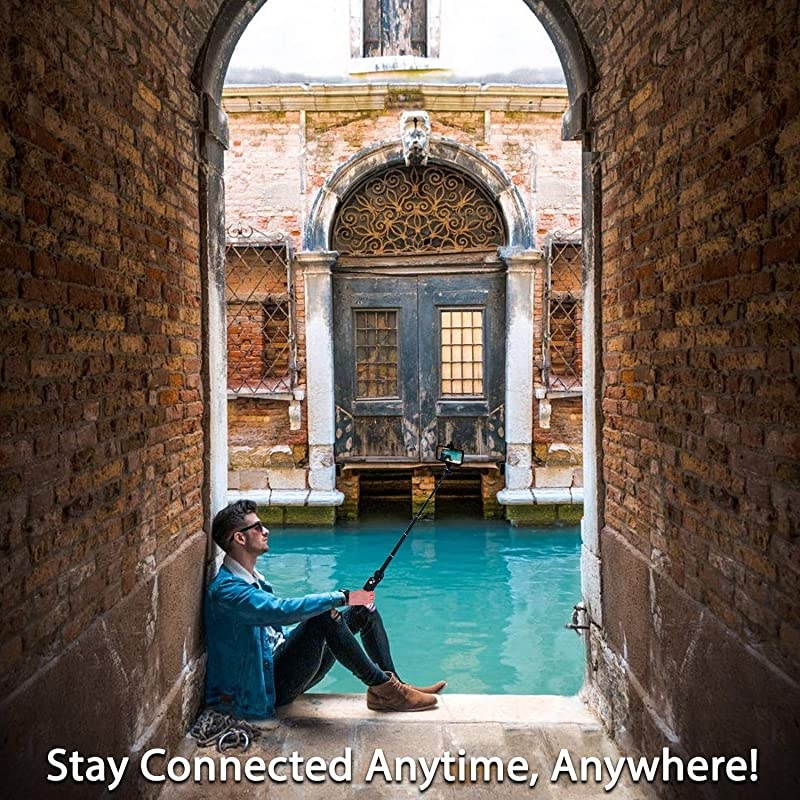 Portable 48" Selfie Stick & Tripod, Extendable, Bluetooth Remote, All in One, Lightweight Aluminum, Photos, Video, TIK Tok, Compatible with iPhone 12,11/Xs MAX/XR/XS/X, Galaxy S10/S9/S9
