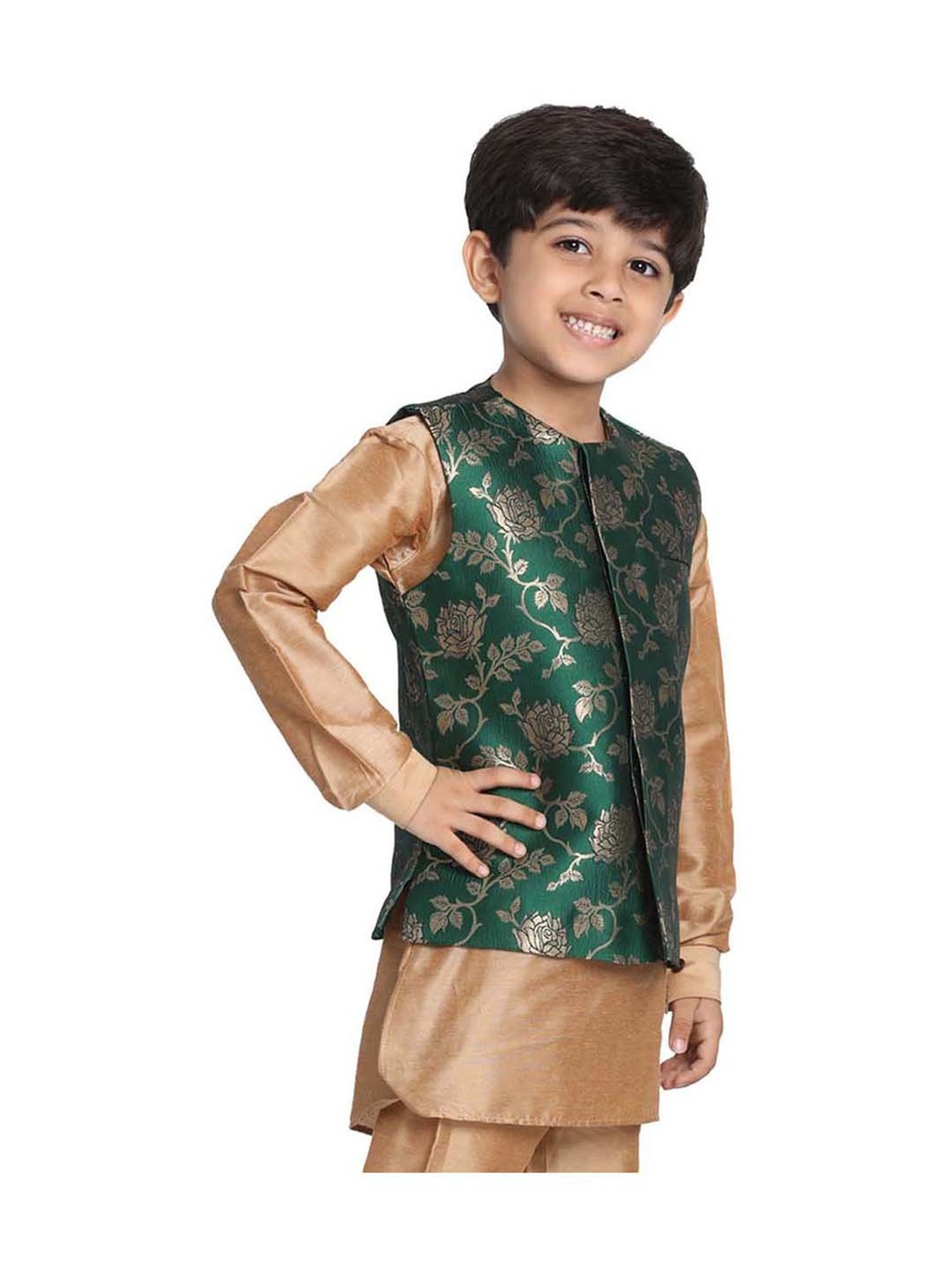 Crimsoune Club Kids Mint Solid Full Sleeves Blazer