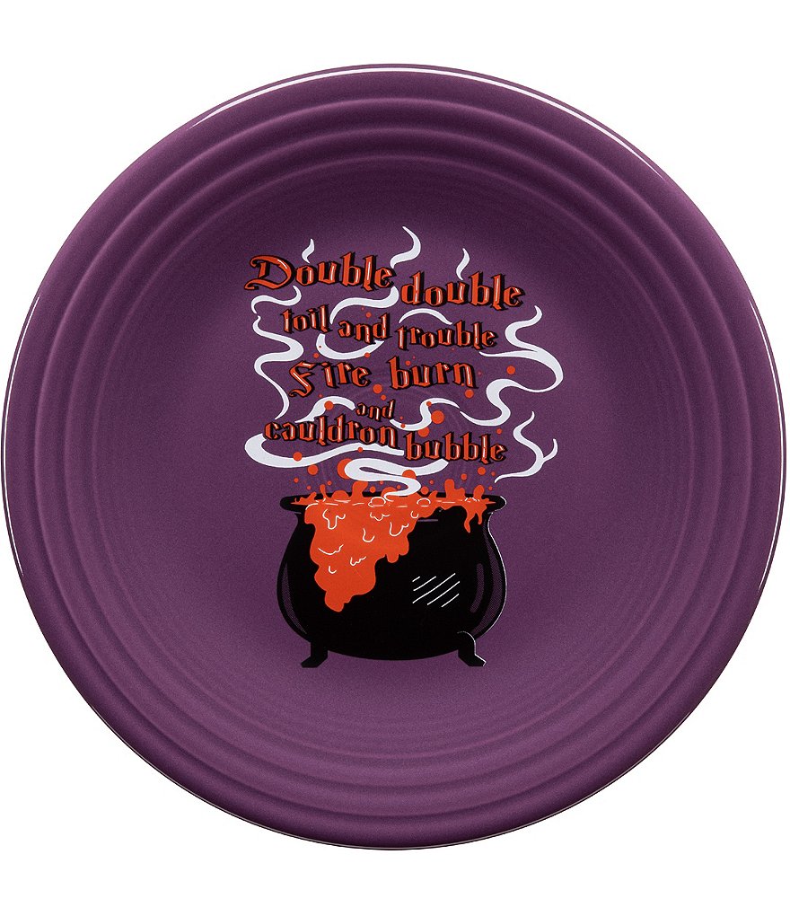 Fiesta Halloween Cauldron 9#double; Round Luncheon Plate