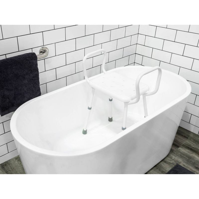 Freestanding Shower/Bath Seat White - evekare