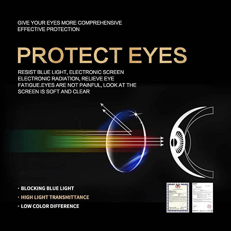 Blue Light Computer Glasses 2 pacFor Women & Men Anti Blue Light (Blacred and Twilight)