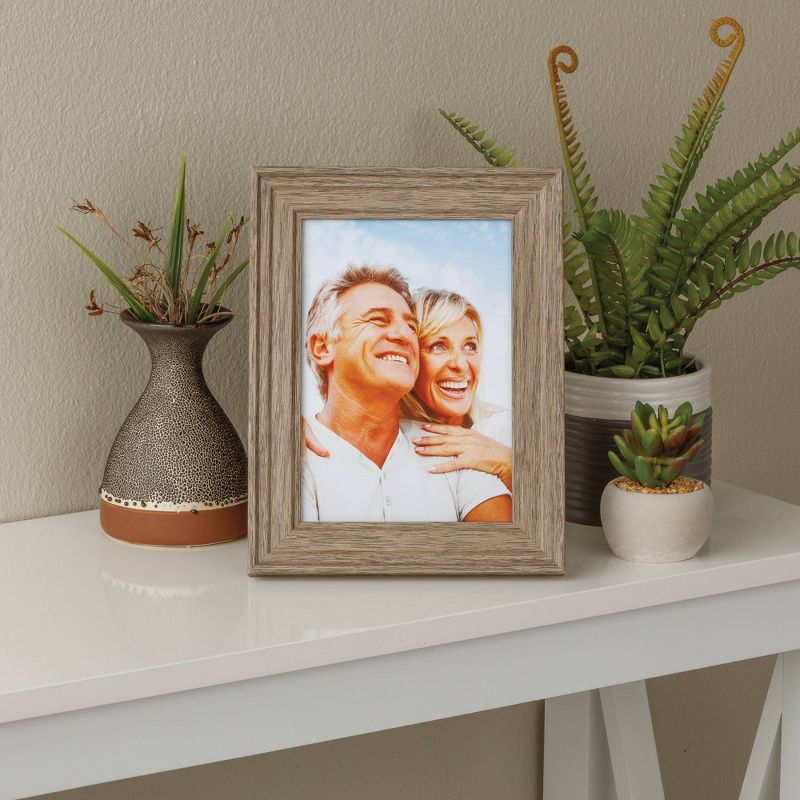 4pc (5" x 7") Farmhouse Barn Wood Tabletop or Wall Mount Picture Frames - Life Moments