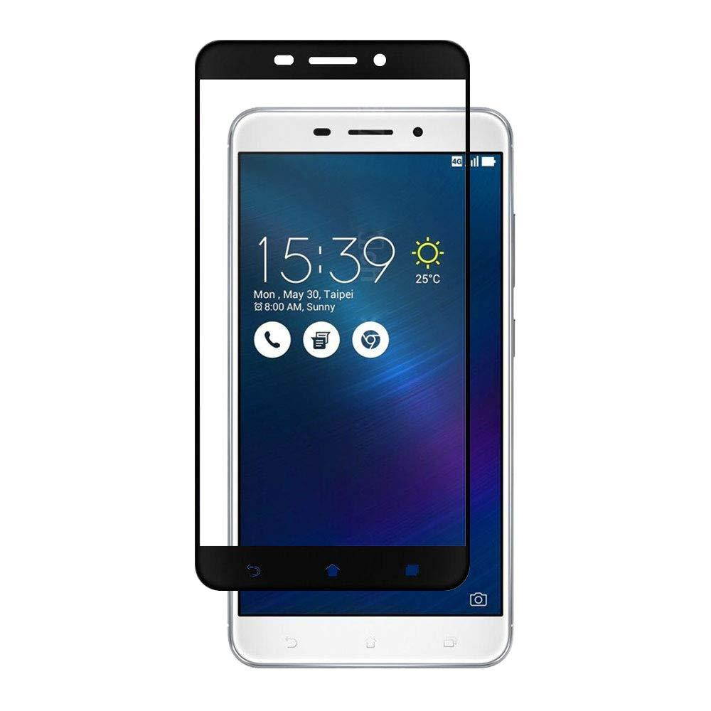 Asus ZenFone 3 Laser Glass Screen Protector-(3 Pack) Clear Anti-Fingerprint Ultra-Thin 9H Full Coverage Silk Print Tempered Protective Film Black for Asus ZenFone 3 Laser ZC551KL Z01BDC Z01BDB Z01BDA