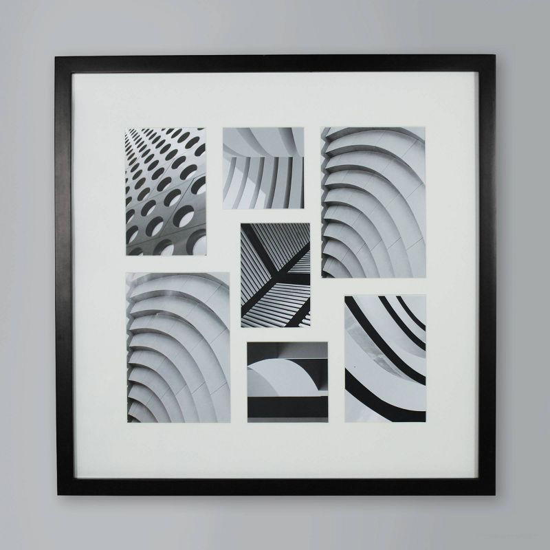Thin Collage 7 Multi-Size Photo Frame Black - Made By Design™