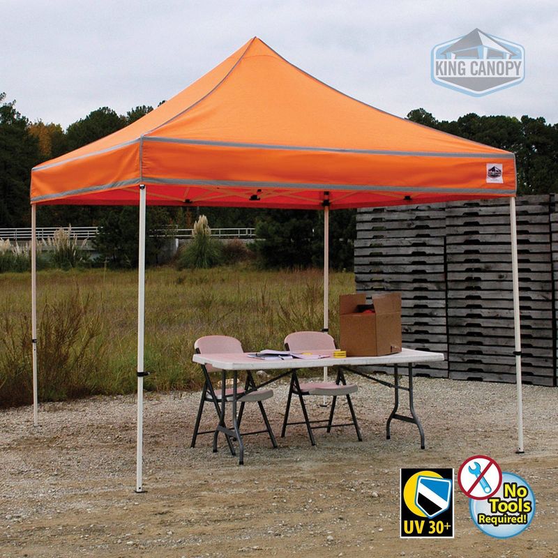 King Canopy 10'x10' Festival Instant Pop Up Tent with Orange Cover