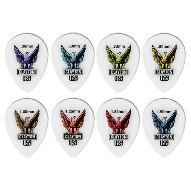 Clayton ST152-12 Acetal Polymer Small Teardrop Guitar Picks, 1.52 mm - 12 Pieces