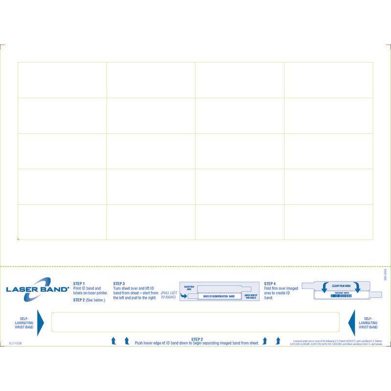 8-1/2" x 11" Adult Band w/ Labels (Carton of 1000)