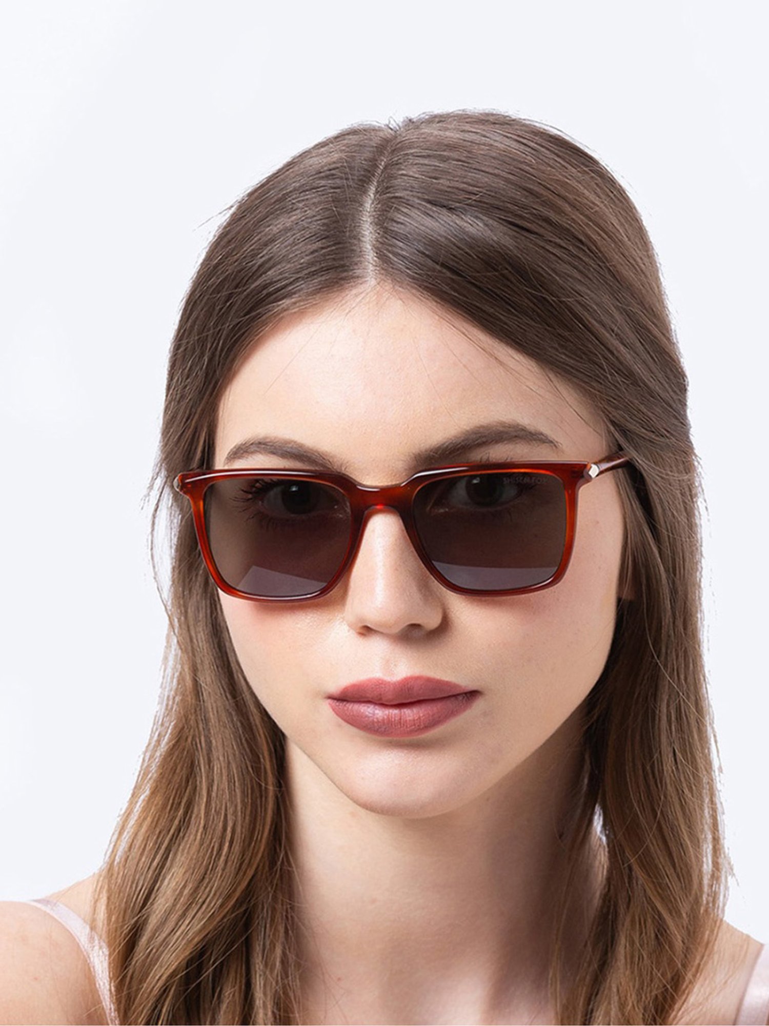 Shisen Fox Kimyou Havana Square Unisex UV Protection Sunglasses -52 mm