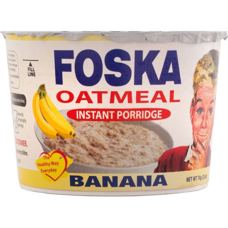 Foska Oatmeal Instant Porridge - Banana - 2.6oz