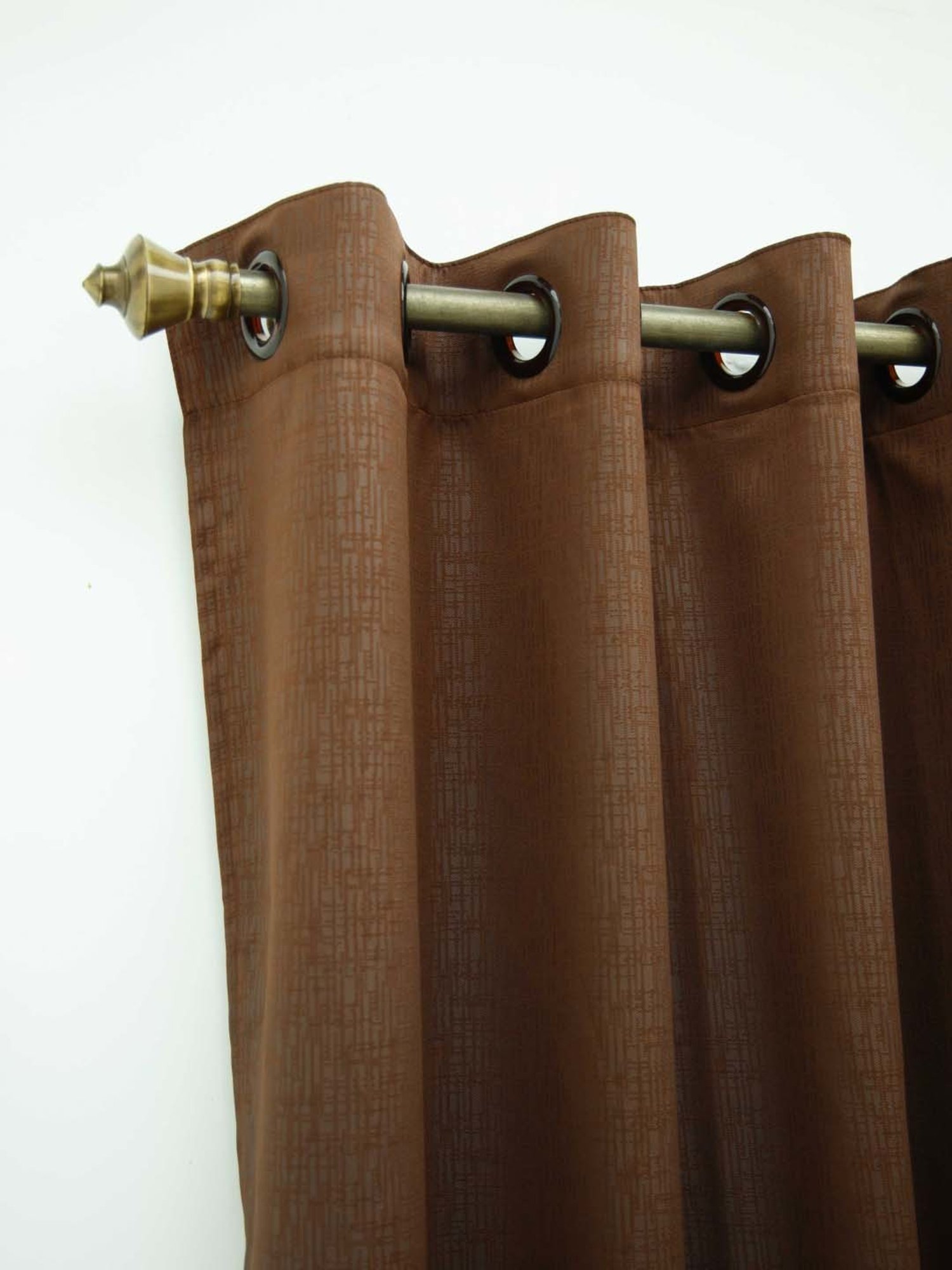 Ariana Richard Brown Polyester 9 ft. Long Door Curtain - Single Piece