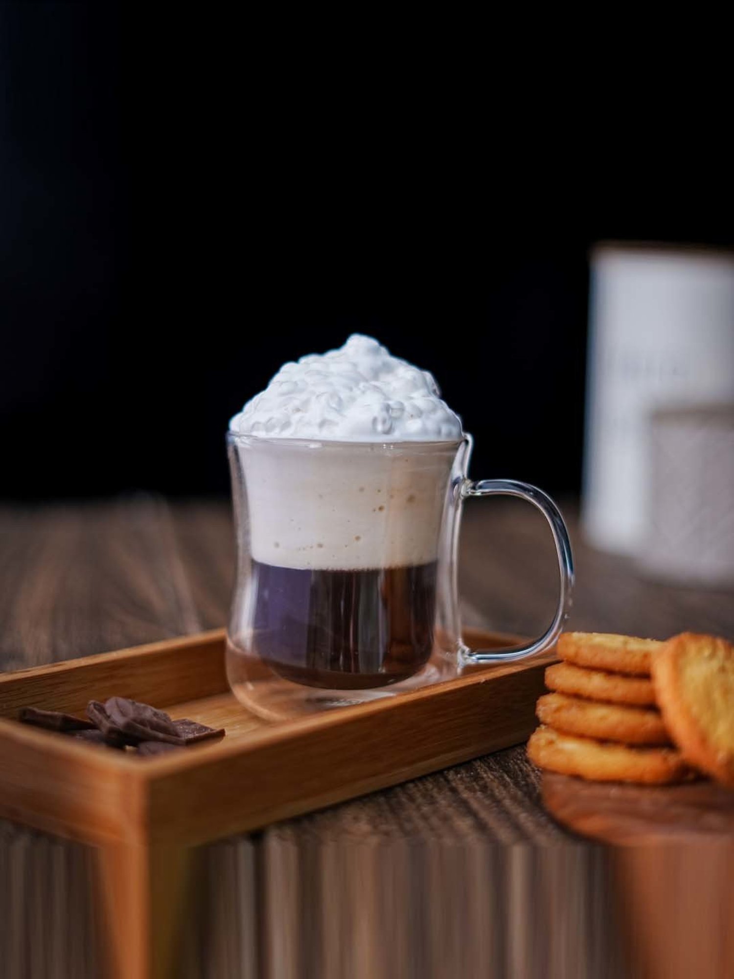 Femora Double Wall Transparent Glass Heat Resistant Coffee Mugs With Handle (0.24 L) - Set of 6