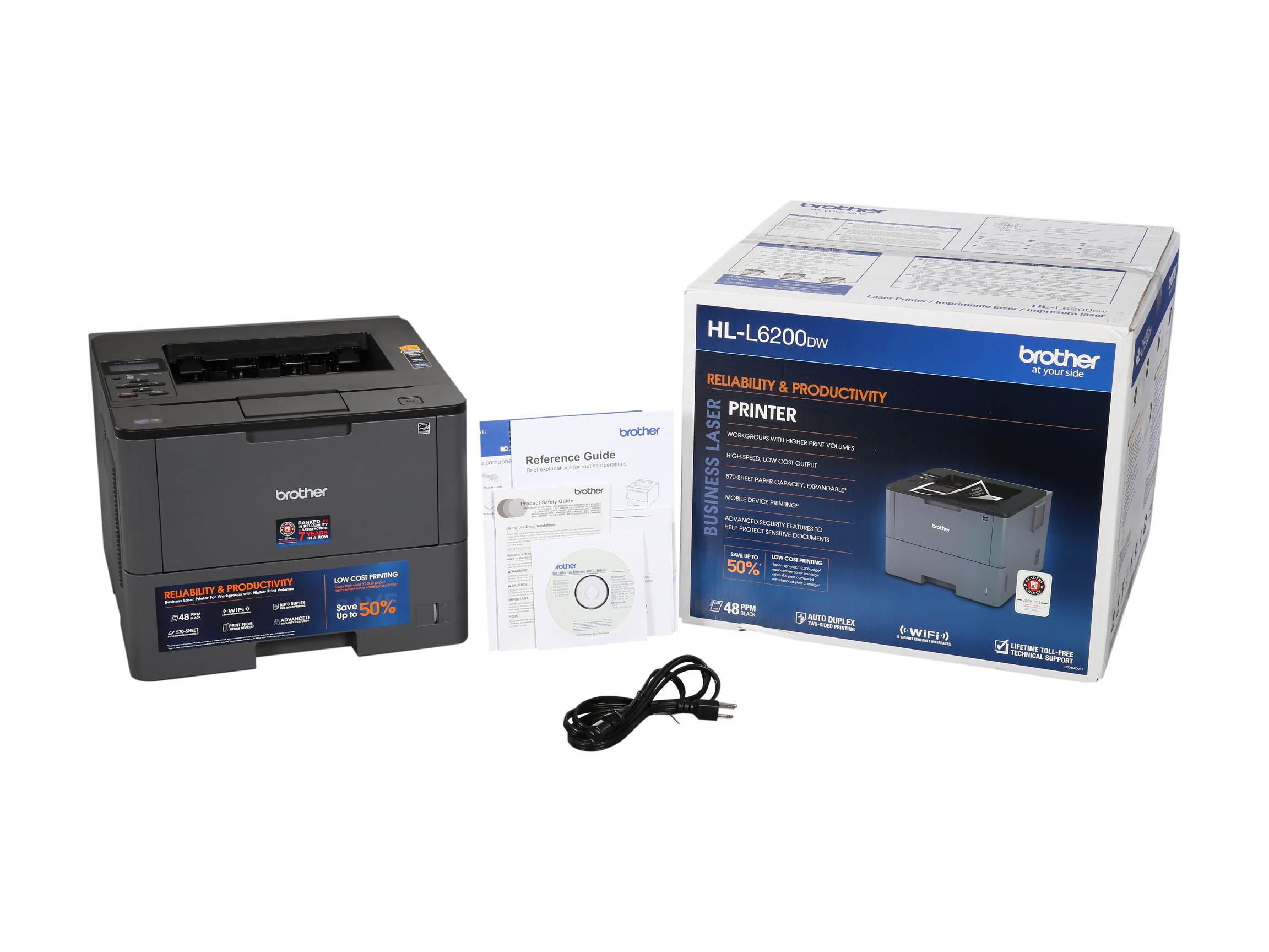 Brother HL-L6200DW Wireless Monochrome Laser Printer