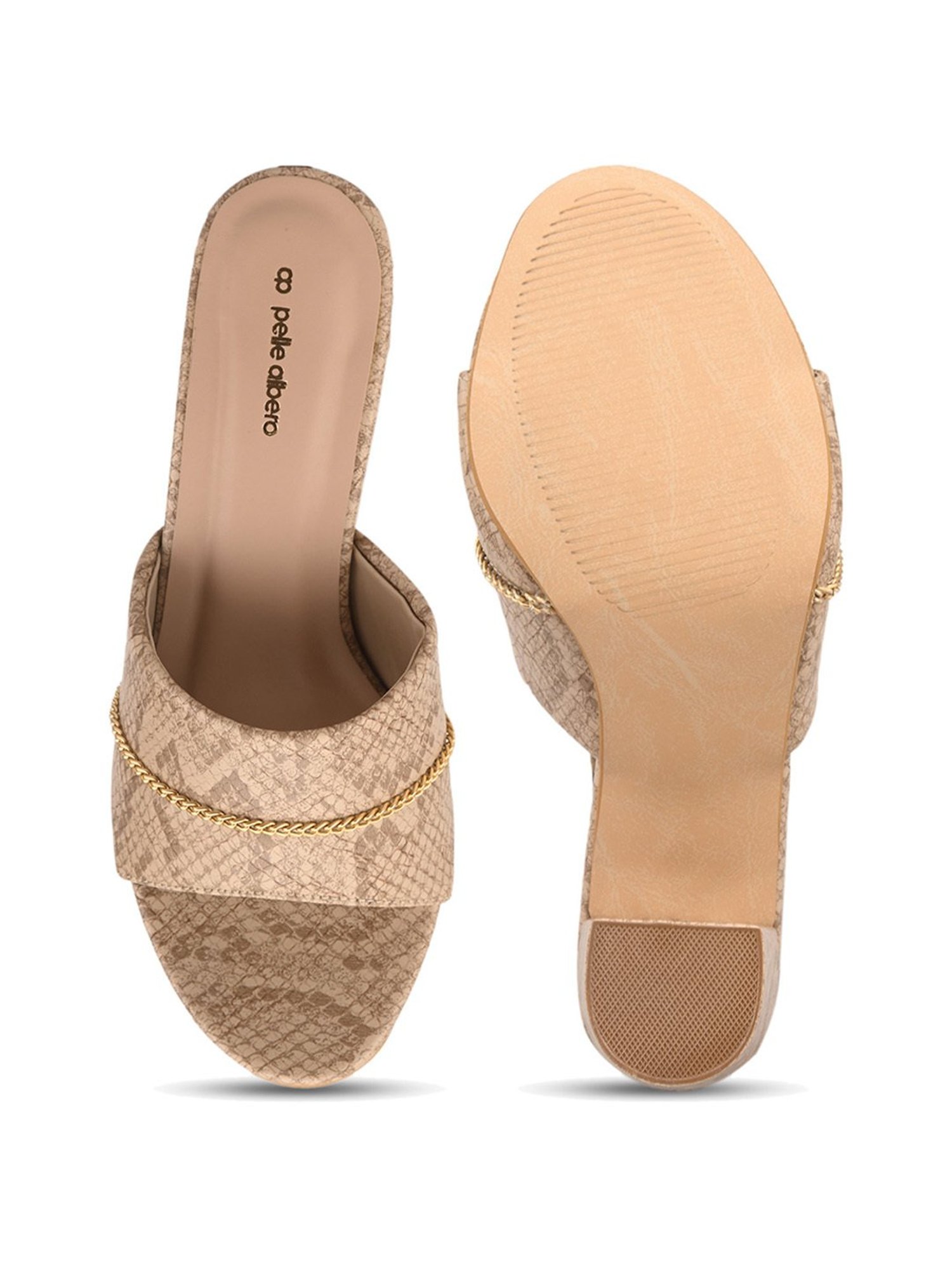 Pelle Albero Women's Beige Casual Sandals