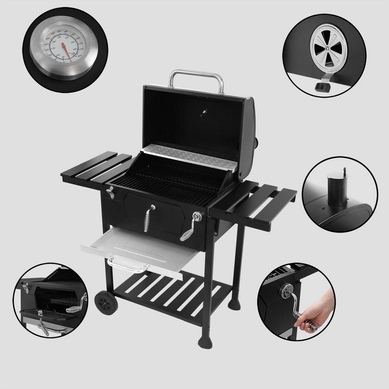 Royal Gourmet  24'' Charcoal BBQ Grill CD1824E Black
