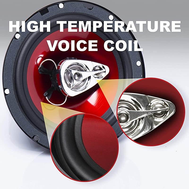 CH6530 Car Speakers - 300 Watts of Power Per Pair and 150 Watts Each, 6.5 Inch, Full Range, 3 Way, Sold in Pairs