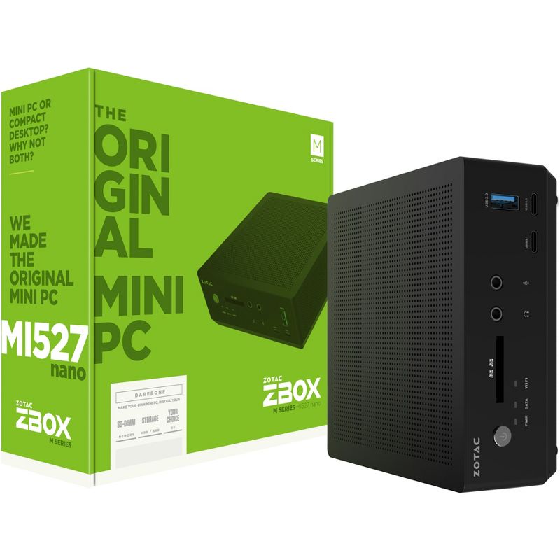 Zotac ZBOX nano M ZBOX-MI527NANO-U Desktop Computer - Core i3 i3-7100U - Mini PC - Intel HD Graphics 620 - Wireless LAN - Bluetooth