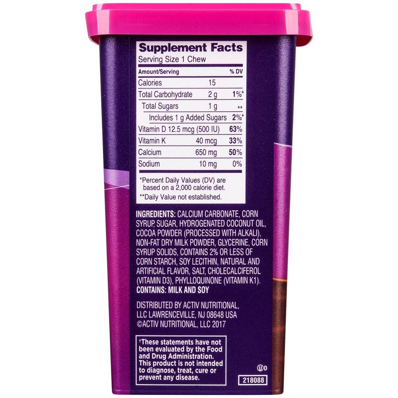 Viactiv Calcium Plus Vitamin D Soft Chews - Milk Chocolate - 100ct