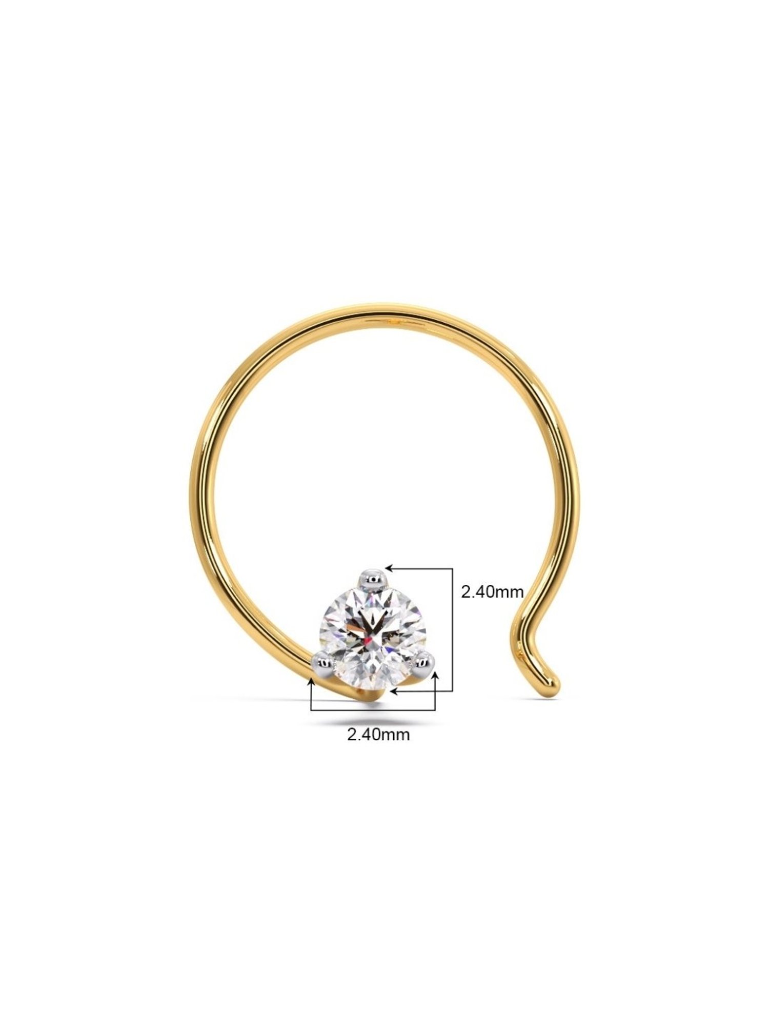 Malabar Gold and Diamonds 18 kt Gold & Diamond Nosepin