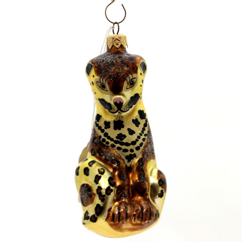 Holiday Ornaments 5.25" Leopard . Ornament Safari Endangered Zoo  -  Tree Ornaments