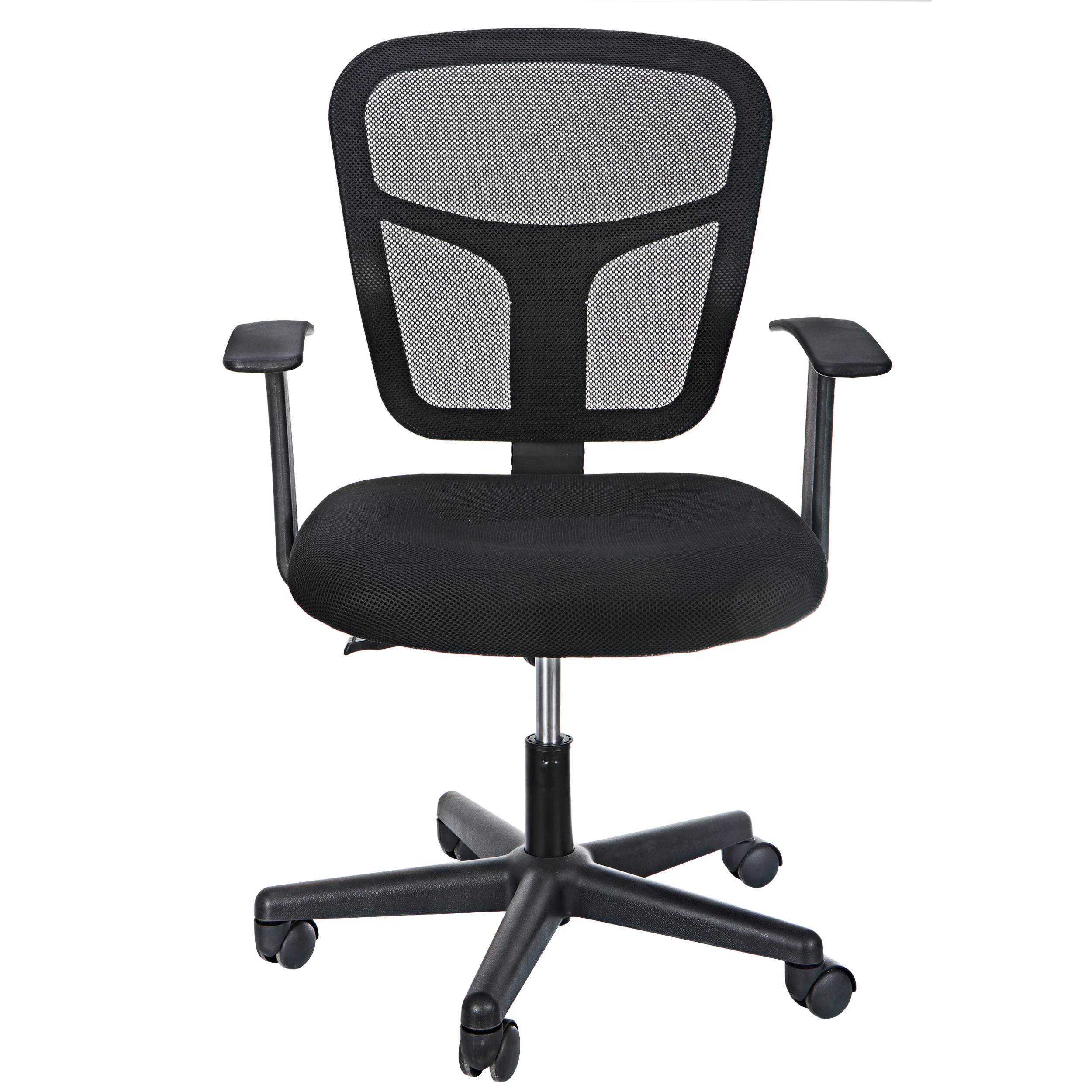 Office Chair Computer Desk Black Ergonomic Executive Mesh Chair Swivel Mid Back 360&deg; Swivel Home Computer Task Chair  - 2pcs