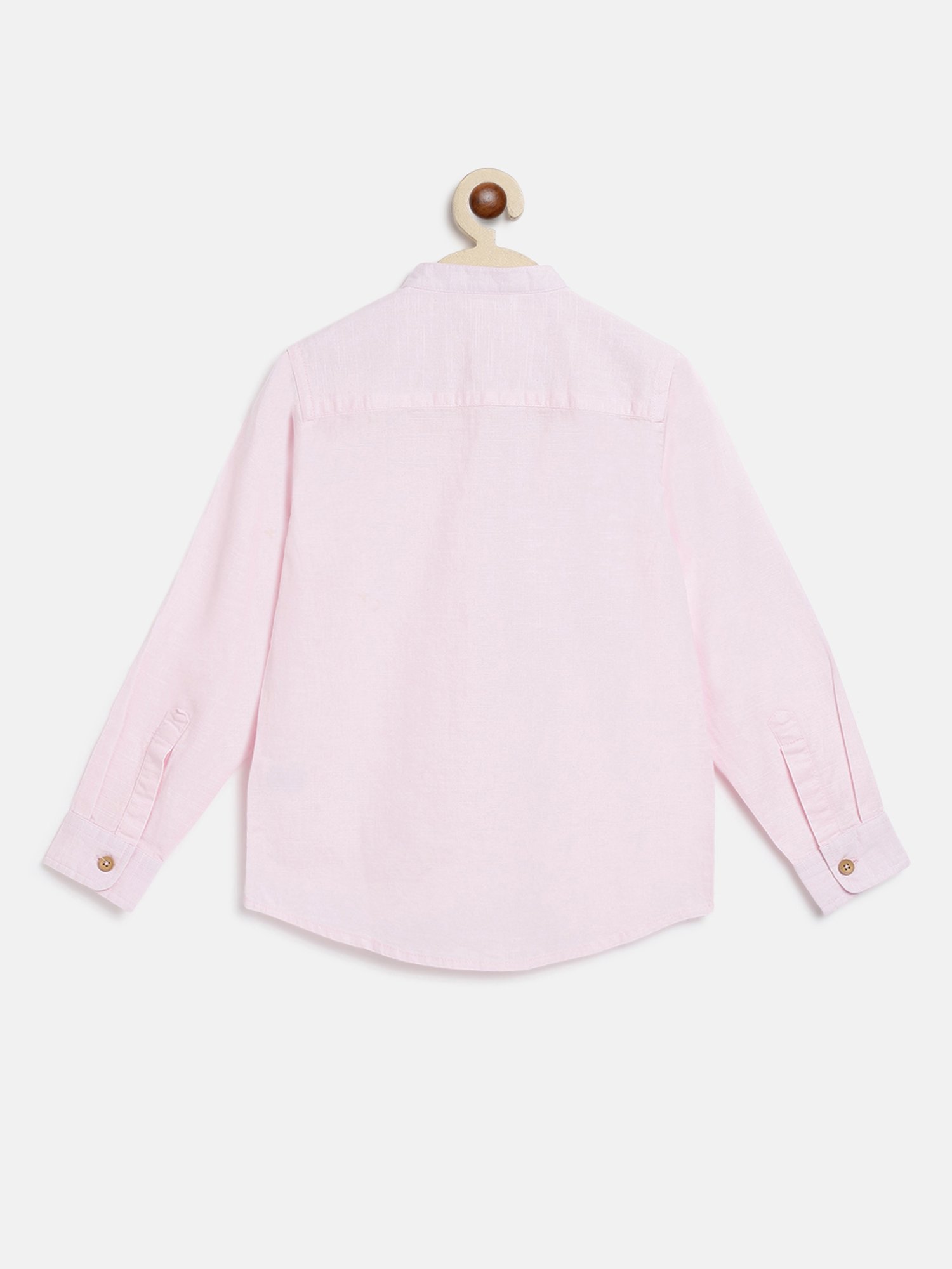 Campana Kids Pink Solid Full Sleeves Shirt