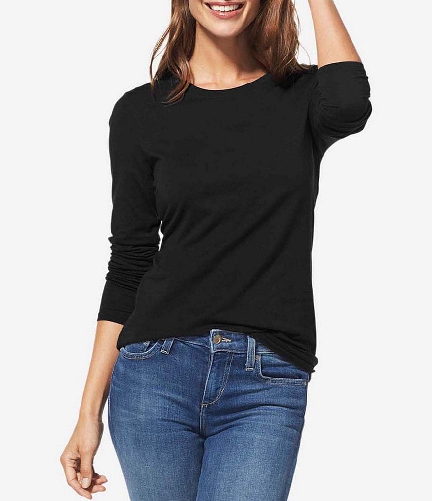 Tommy John Second Skin Pima Cotton Crew Neck Long Sleeve Lounge Tee