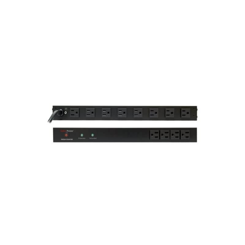 RKBS15S4F8R 15A 12-Outlet 1U RM Rackbar Surge Suppressor
