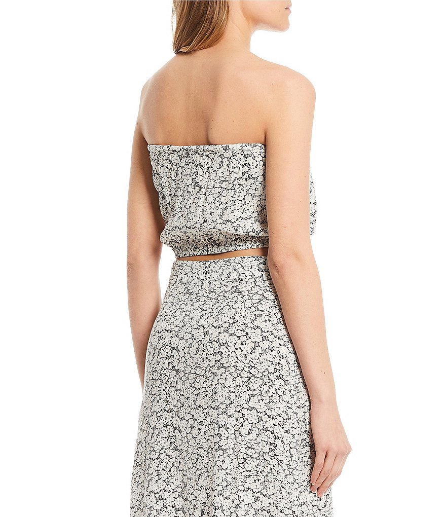 June & Hudson Floral Asymmetrical Button Front Tank Top