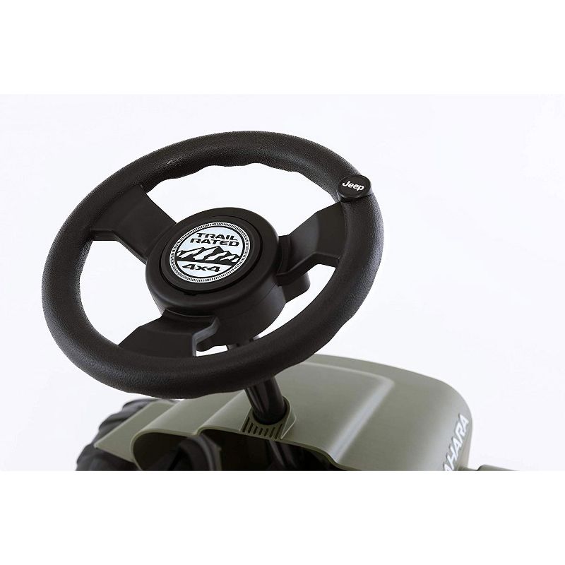 BERG Toys Jeep Buzzy Sahara Pedal Powered Kids Adjustable Go Kart, Green