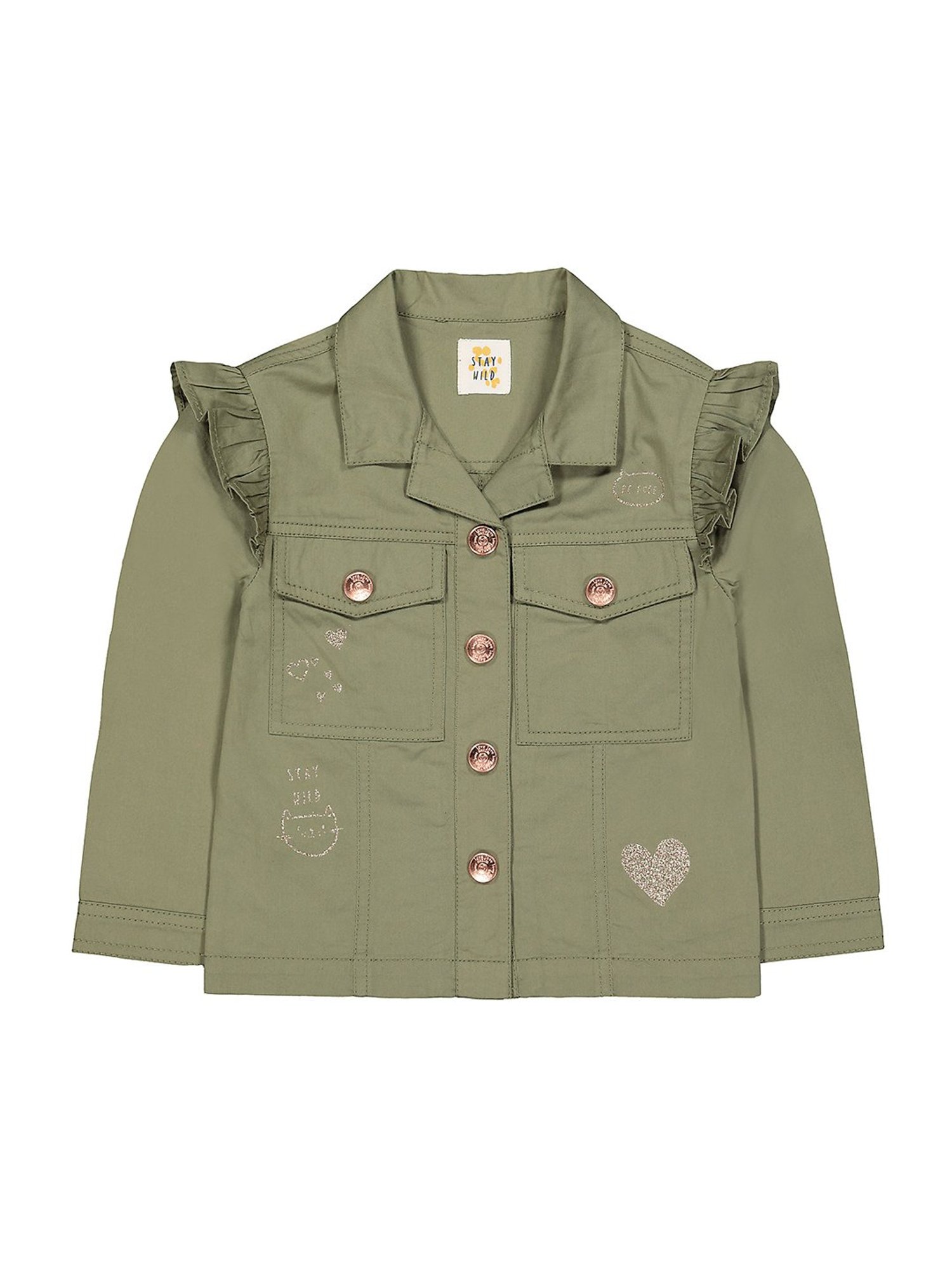 Mothercare Kids Olive Printed Full Sleeves Jacket