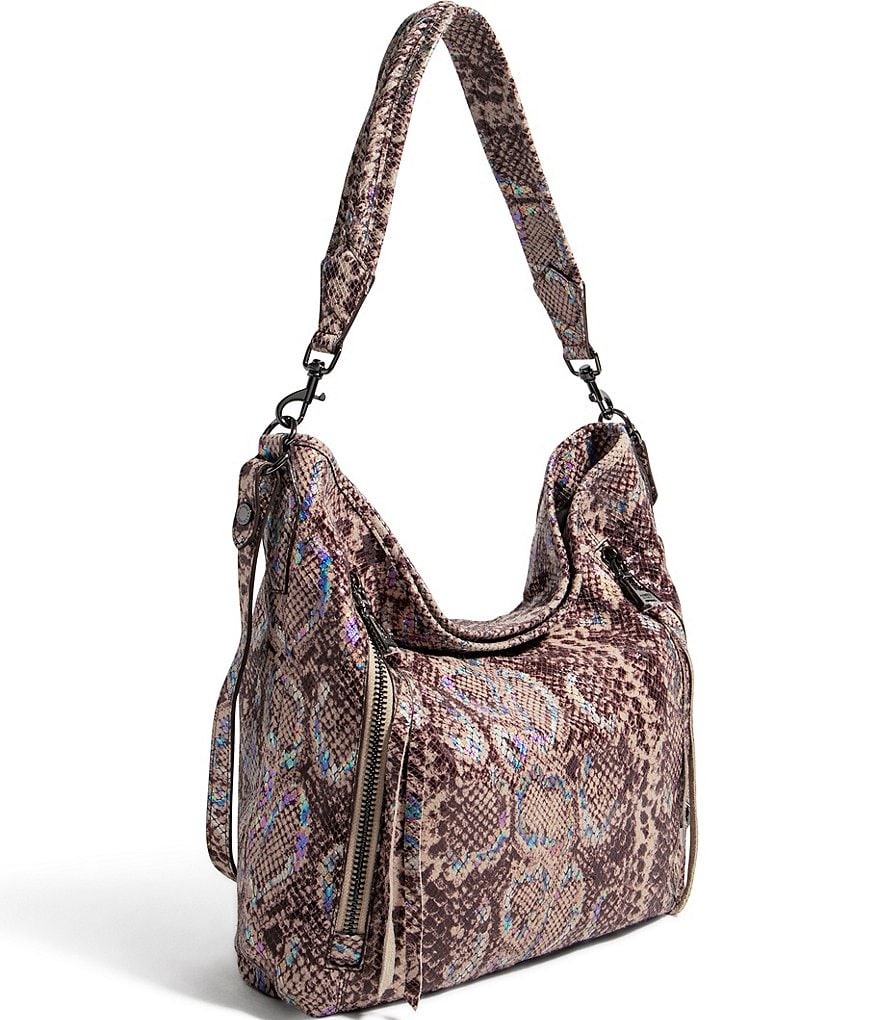 Calvin Klein Ivy Linen Python Hobo Bag