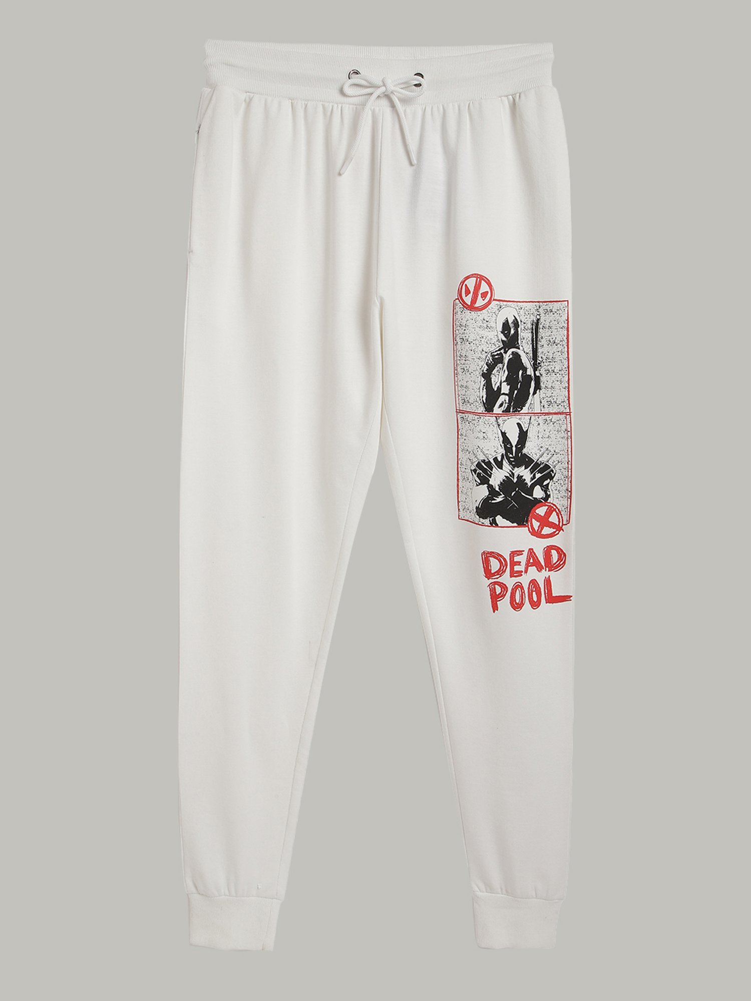 Free Authority Red & Grey Regular Fit Deadpool Print T-Shirt & Joggers Set