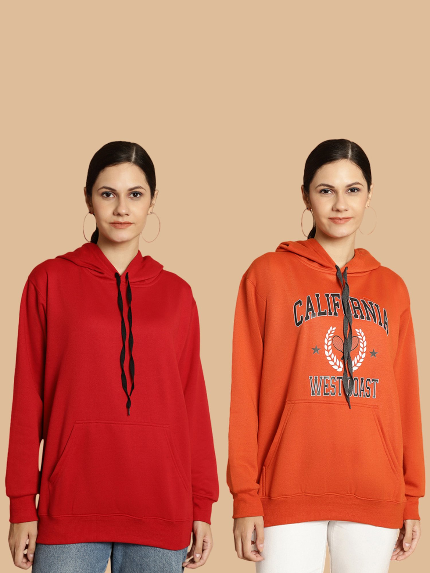 Vimal Jonney Maroon & Rust Printed Sweatshirt - Pack Of 2