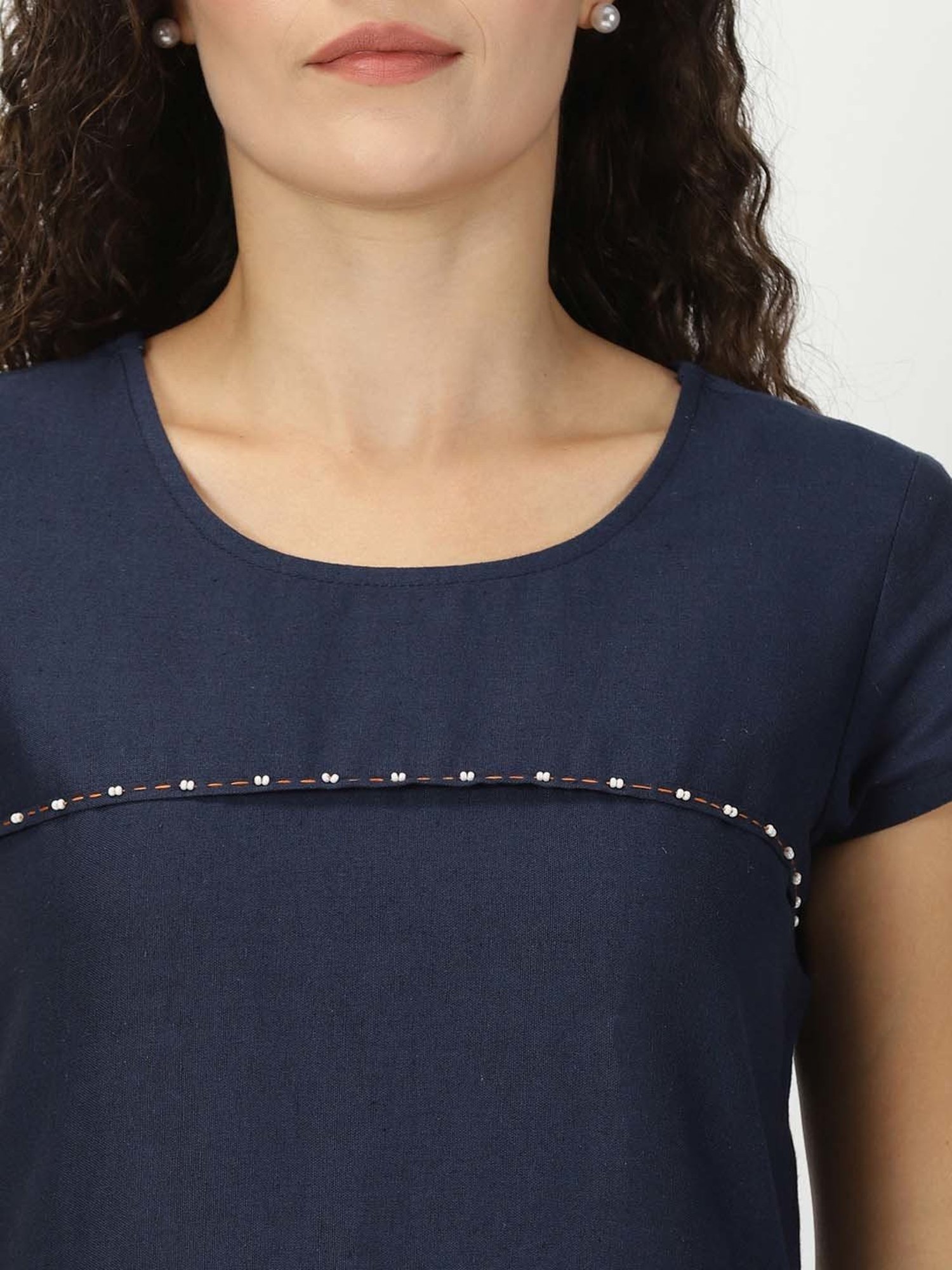 Saffron Threads Navy Ethnic Dresses