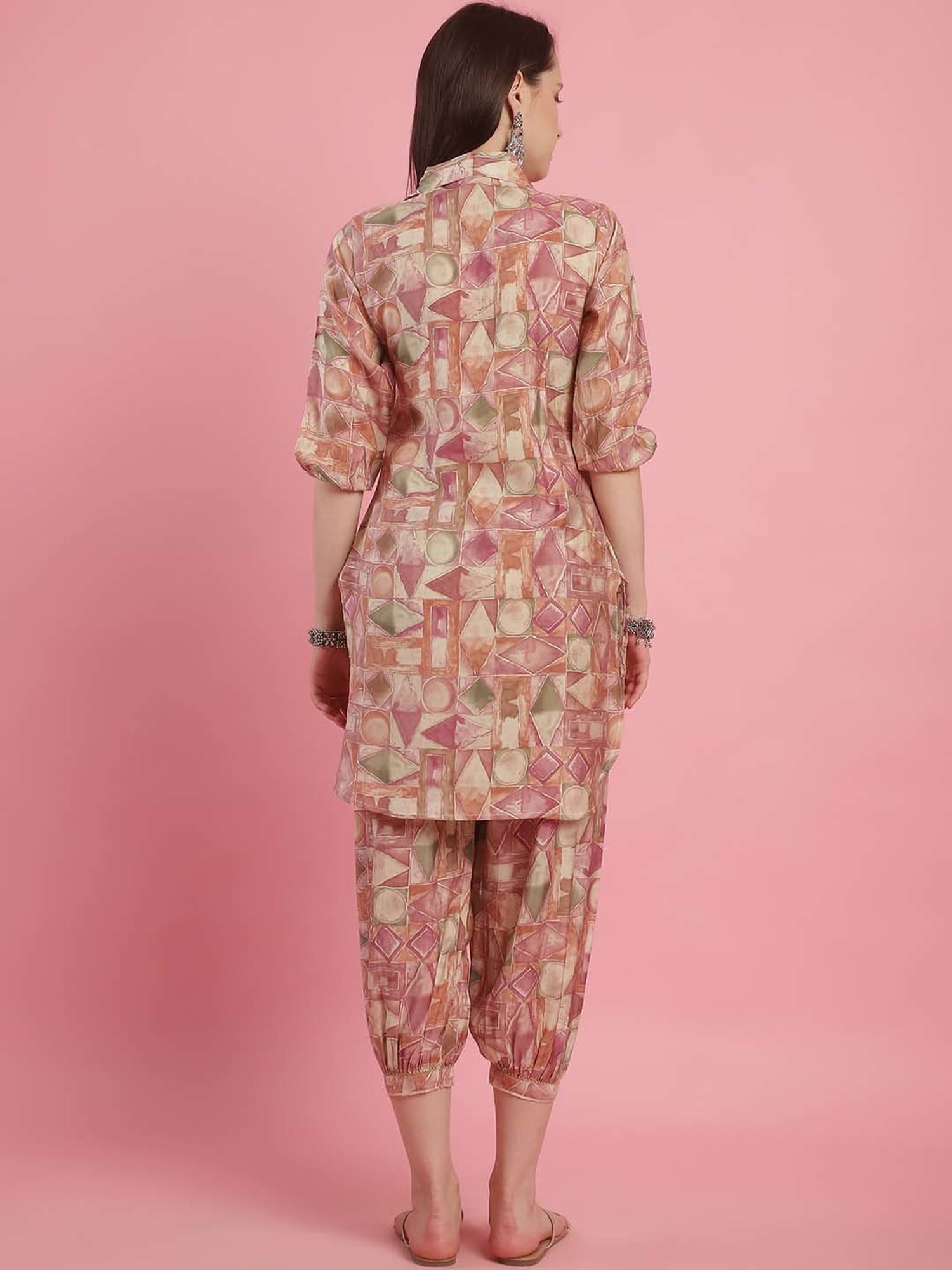 Prakrti Pink Printed Kurti Salwar Set