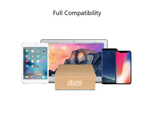 Autofeel Portable Retro Wooden Handsfree Wireless Bluetooth Speaker 3D Stereo Subwoofer Speaker Support TF AUX MP3 Loudspeakers HIFI Stereo Bass Surround Sound Subwoofer Home Mobile Phone Computer