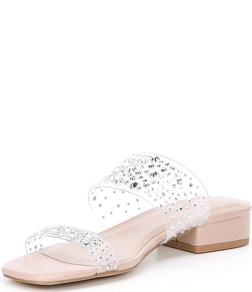 Carvela Glorious Clear Gemstone Embellished Dress Sandals