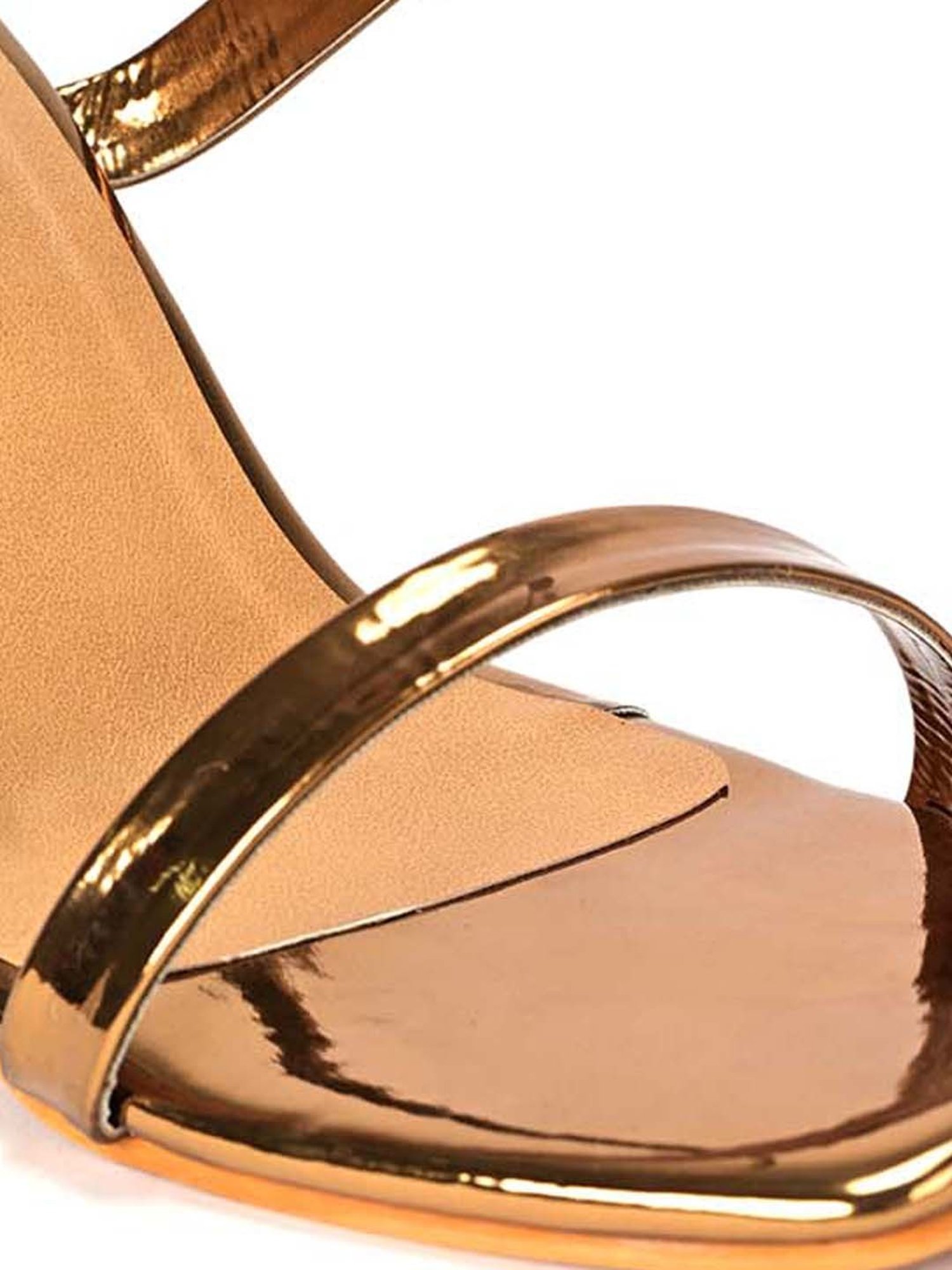 Scentra Women's Rose Gold Casual Sandals