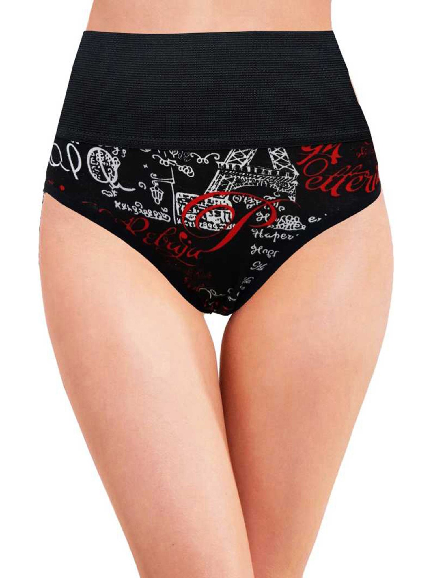 AROUSY Black Printed Hipster Panties - Pack Of 3