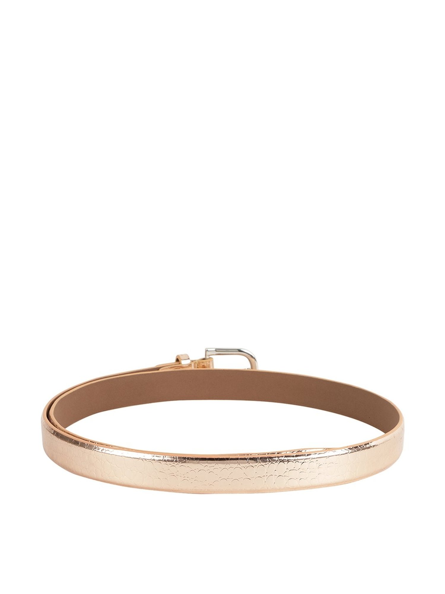 Alvaro Castagnino Gold Narrow Belt for Women