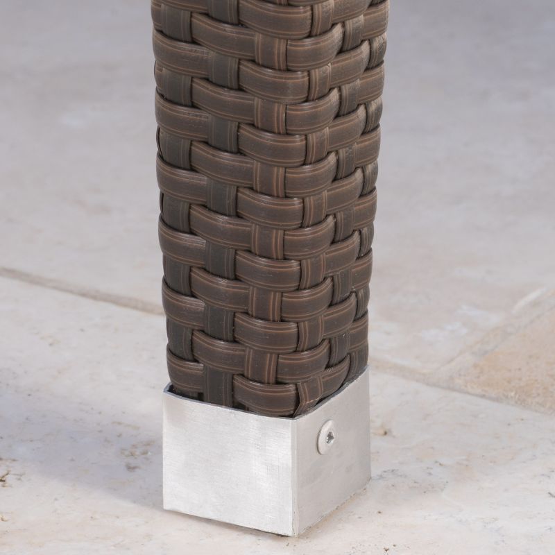 Canoga 5pc Wicker Patio Dining Set - Brown - Christopher Knight Home