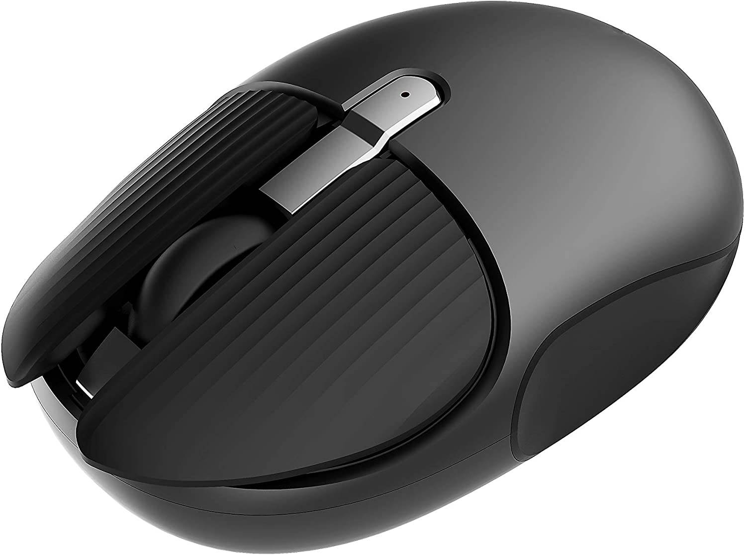 Rechargeable Wireless Mouse Mini Portable Mobile Mouse 1200DPI Silent 3 Buttons Optical Mouse with Nano Receiver Home Office Cordless Mice for PC Laptop Computer