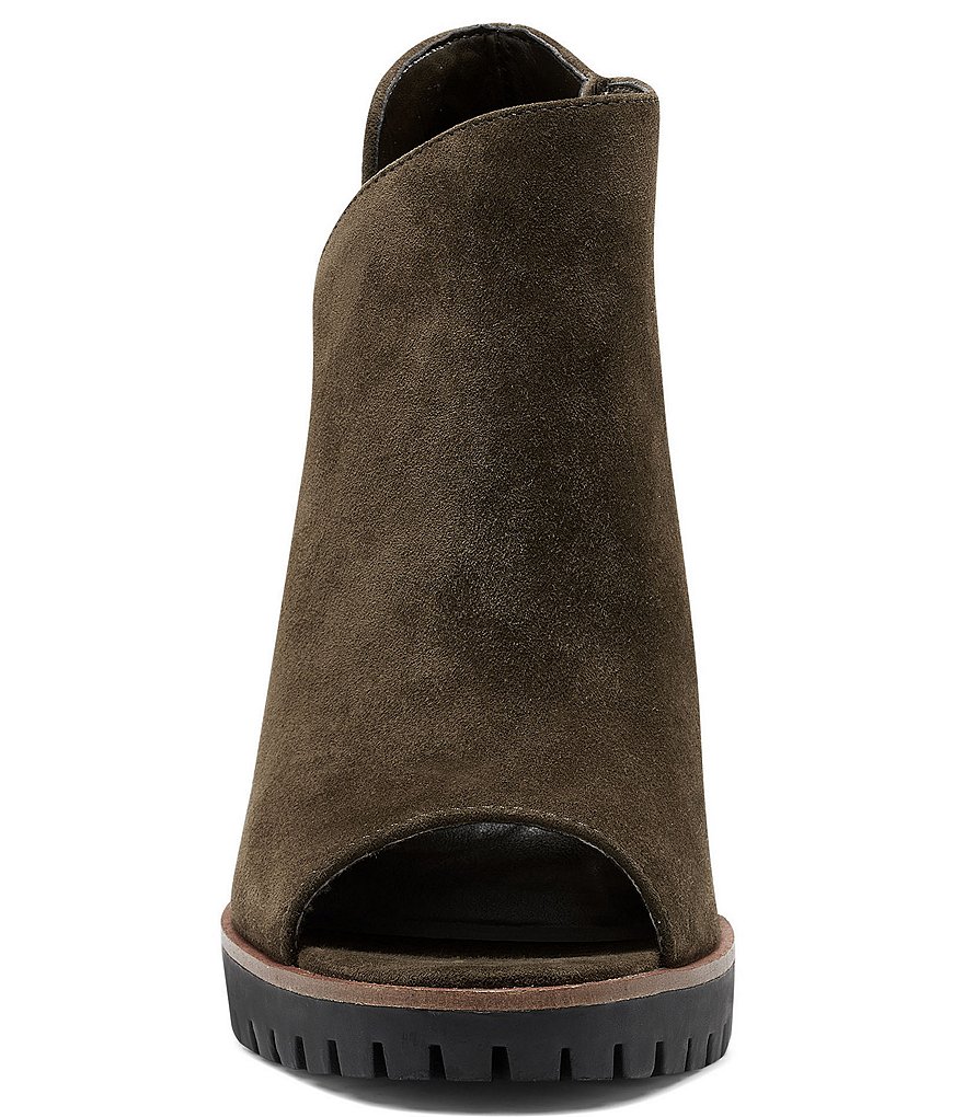 Vince Camuto Hevana Block Heel Peep Toe Suede Booties