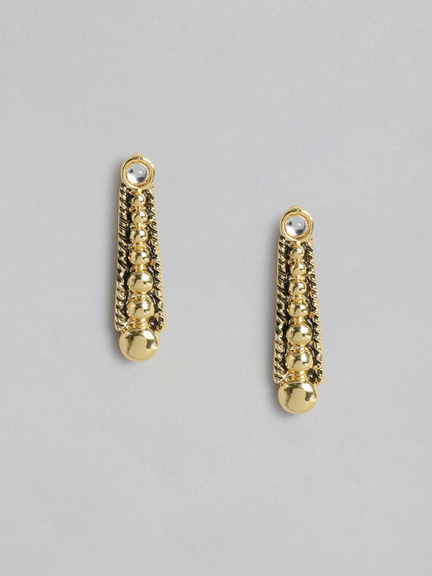 Estele Gold-Plated Traditional Kundan Necklace & Earring Set for Women